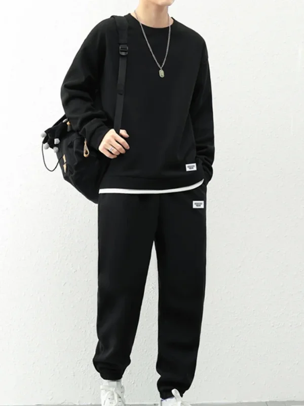2024 Men's Casual T-shirt and Shorts suit, monochrome top, baggy tracksuit, Waffle suit, Size 3XL, Summer - Image 6