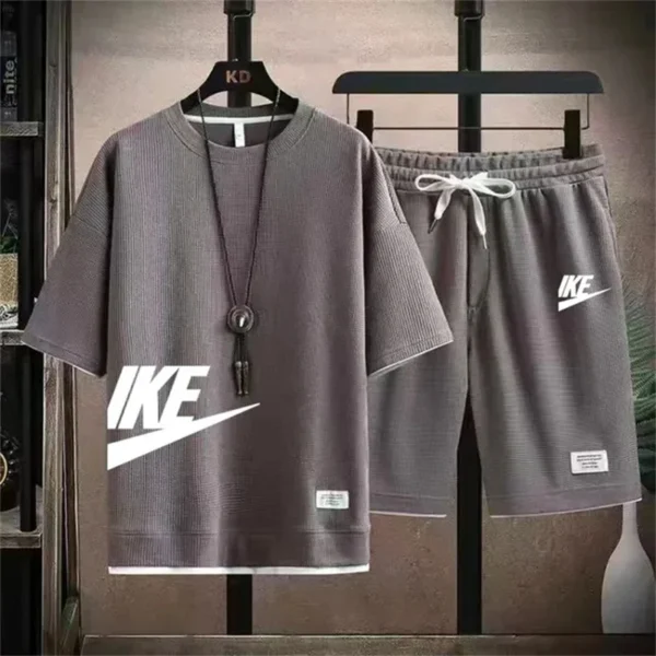2024 Men's breathable basketball sports suit, Short sleeve T-shirt, Running shorts, fitness wear, Summer fashion, 2 piece set - Image 6