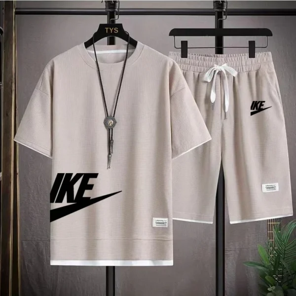 2024 Men's breathable basketball sports suit, Short sleeve T-shirt, Running shorts, fitness wear, Summer fashion, 2 piece set - Image 2